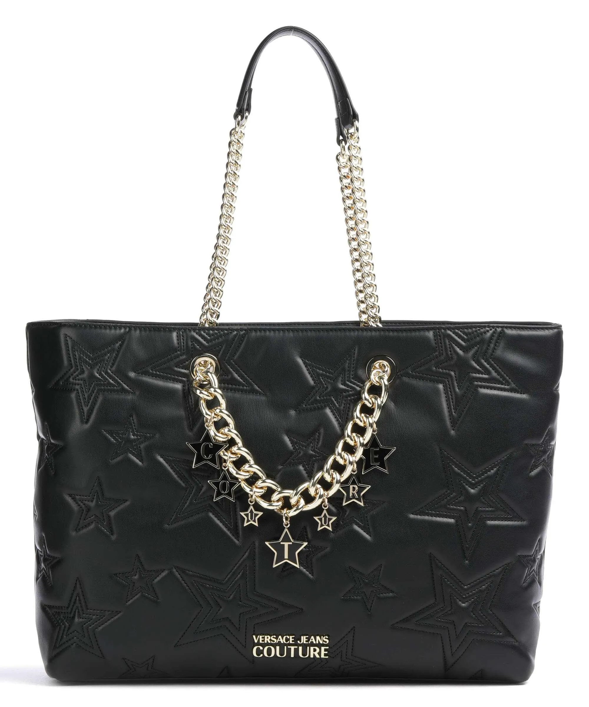  Versace Jeans Couture Stars Couture Borsa shopper pelle sintetica nero  