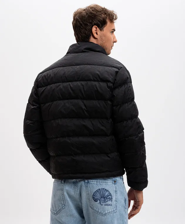 Versace Piumino Barocco nero con ricamo logo 10135371A09785