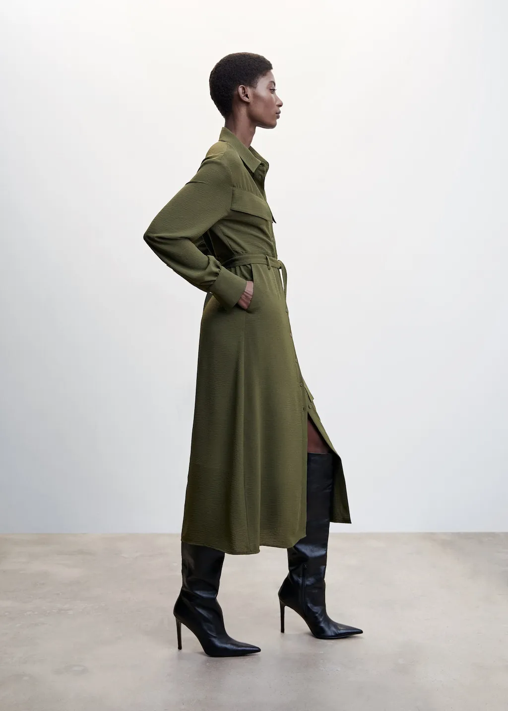 Vestito camicione cintura
