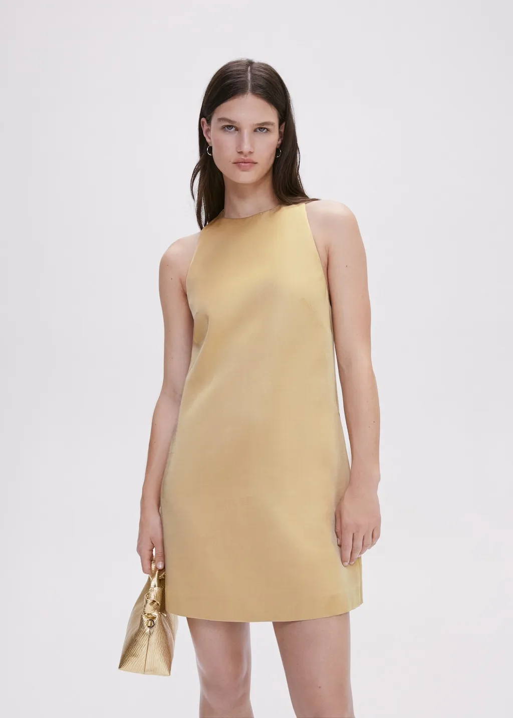 Vestito corto satinato
