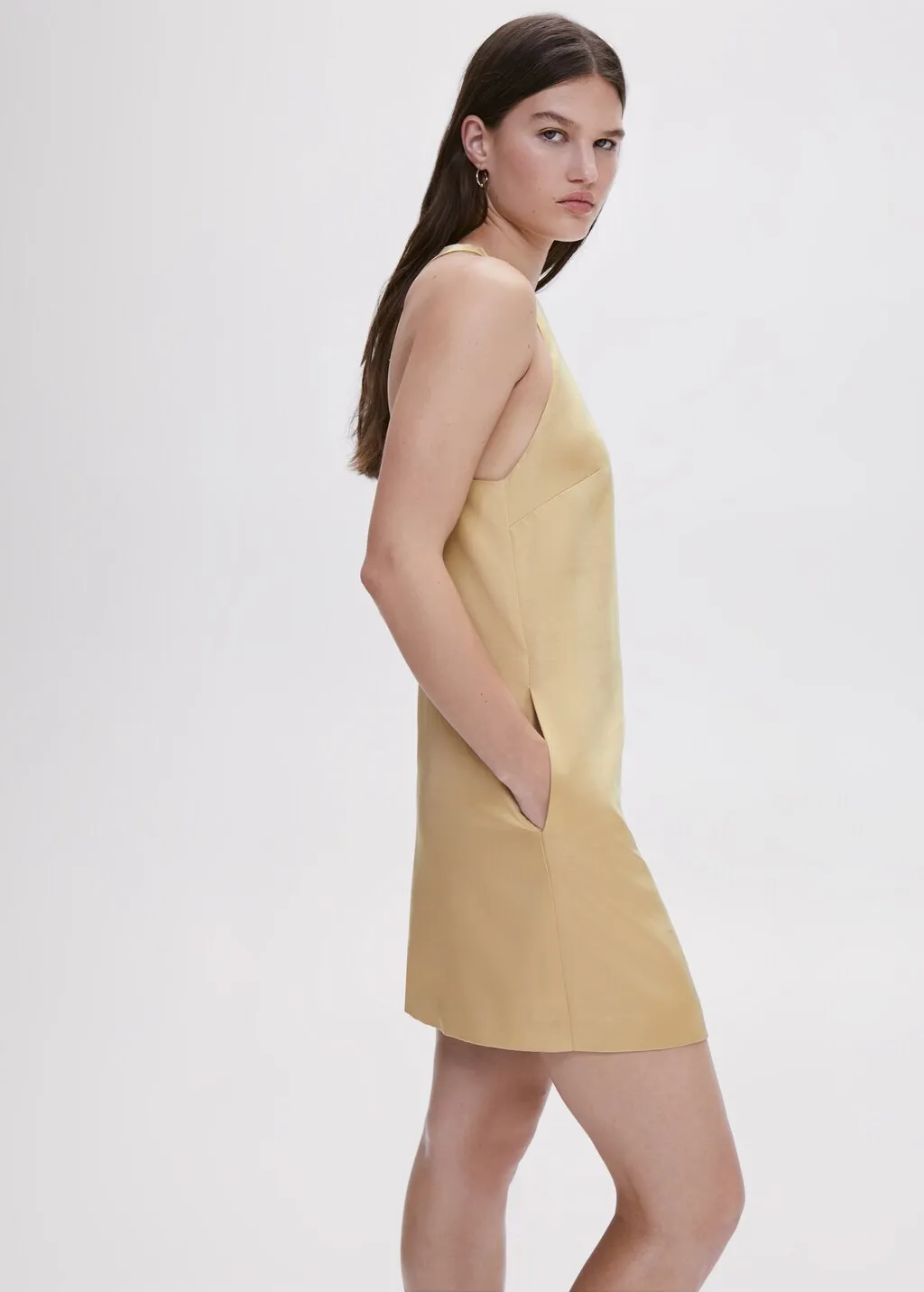 Vestito corto satinato