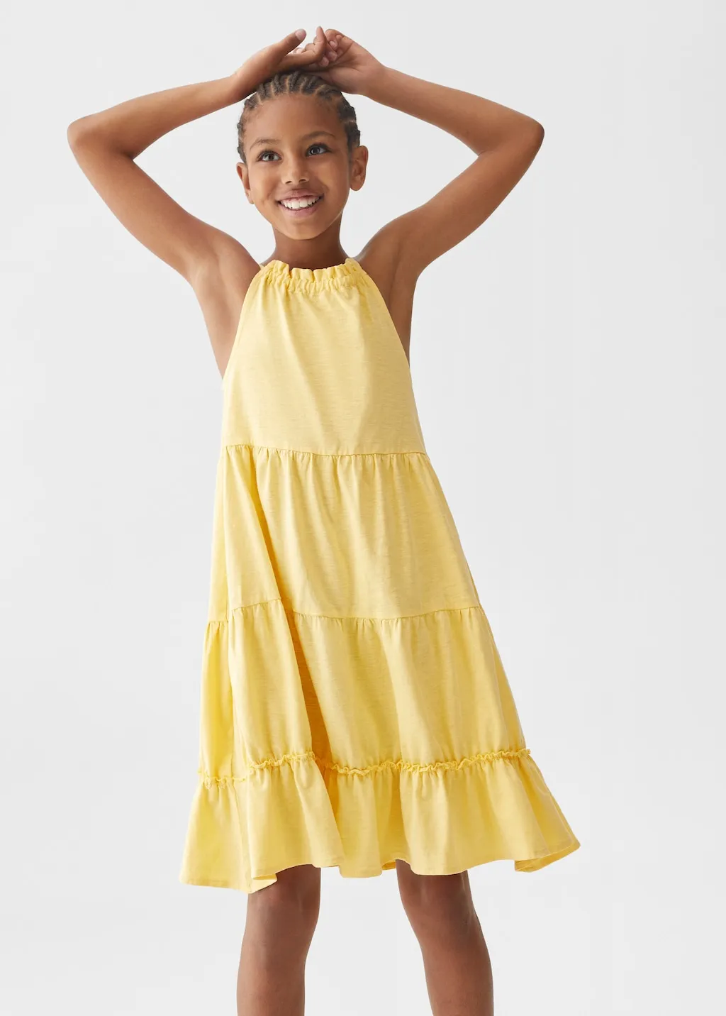 Vestito cotone volant