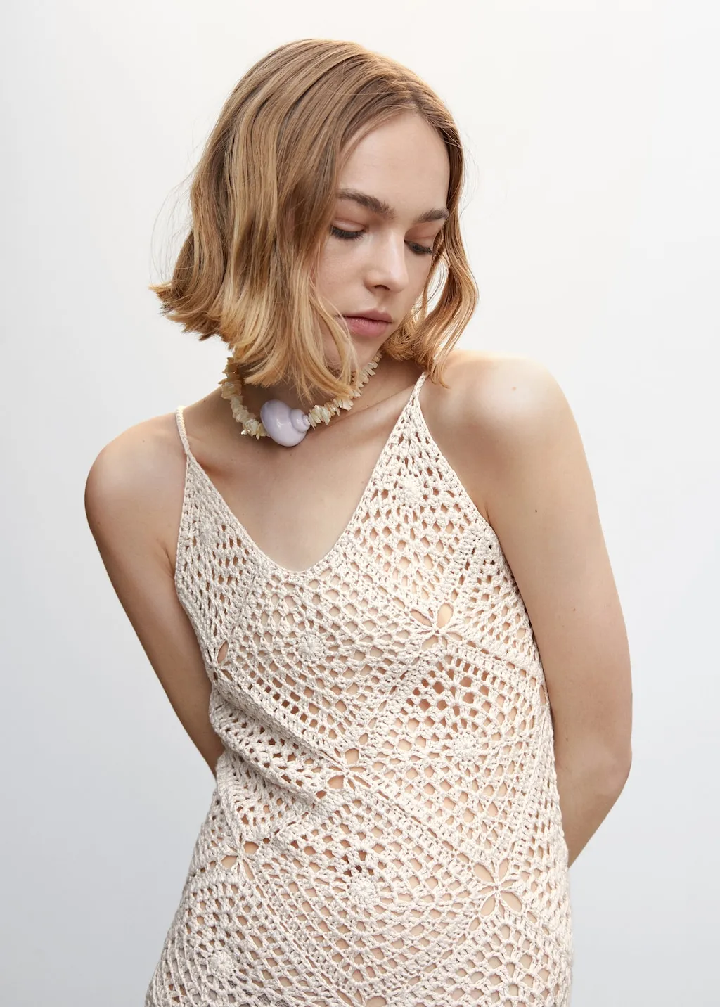 Vestito crochet frange
