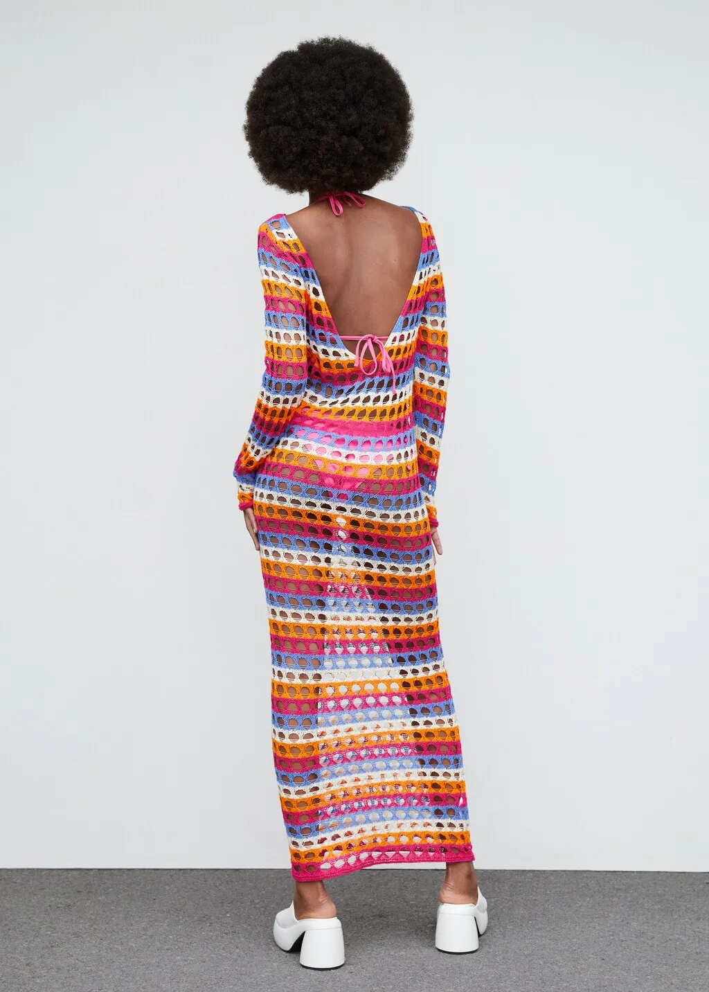 Vestito crochet multicolore