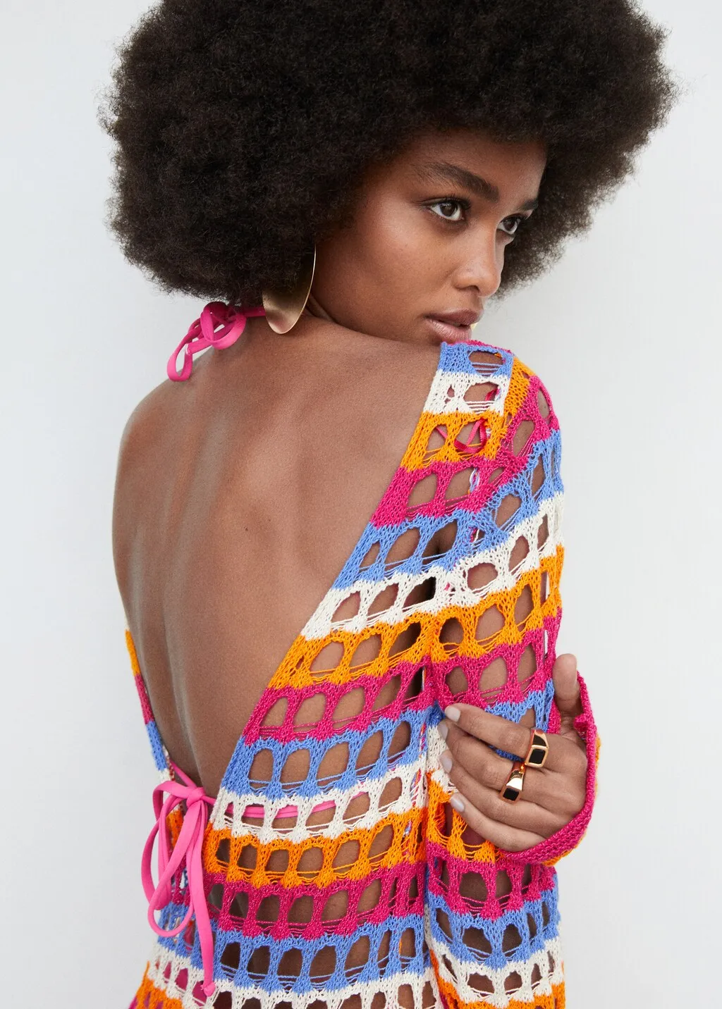 Vestito crochet multicolore