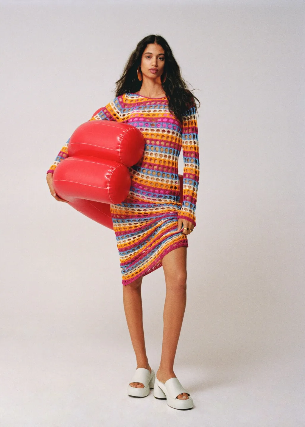 Vestito crochet multicolore