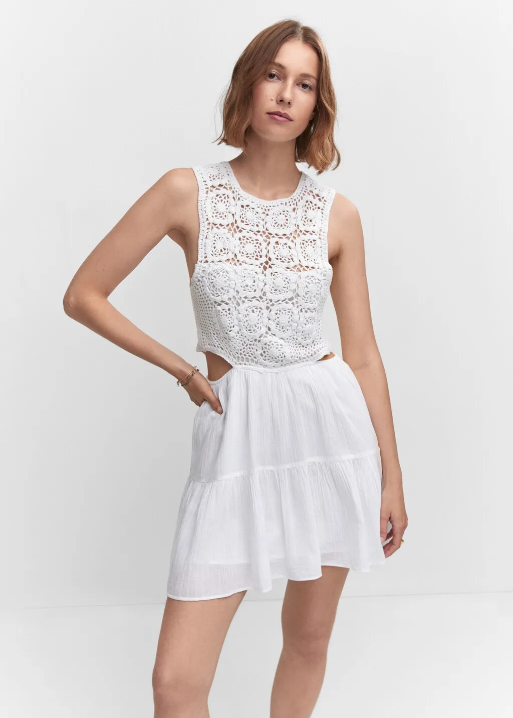 Vestito crochet spacchi