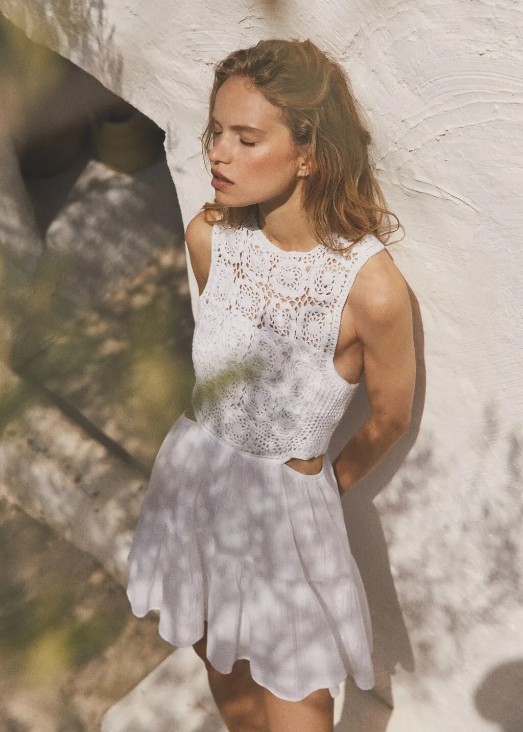 Vestito crochet spacchi