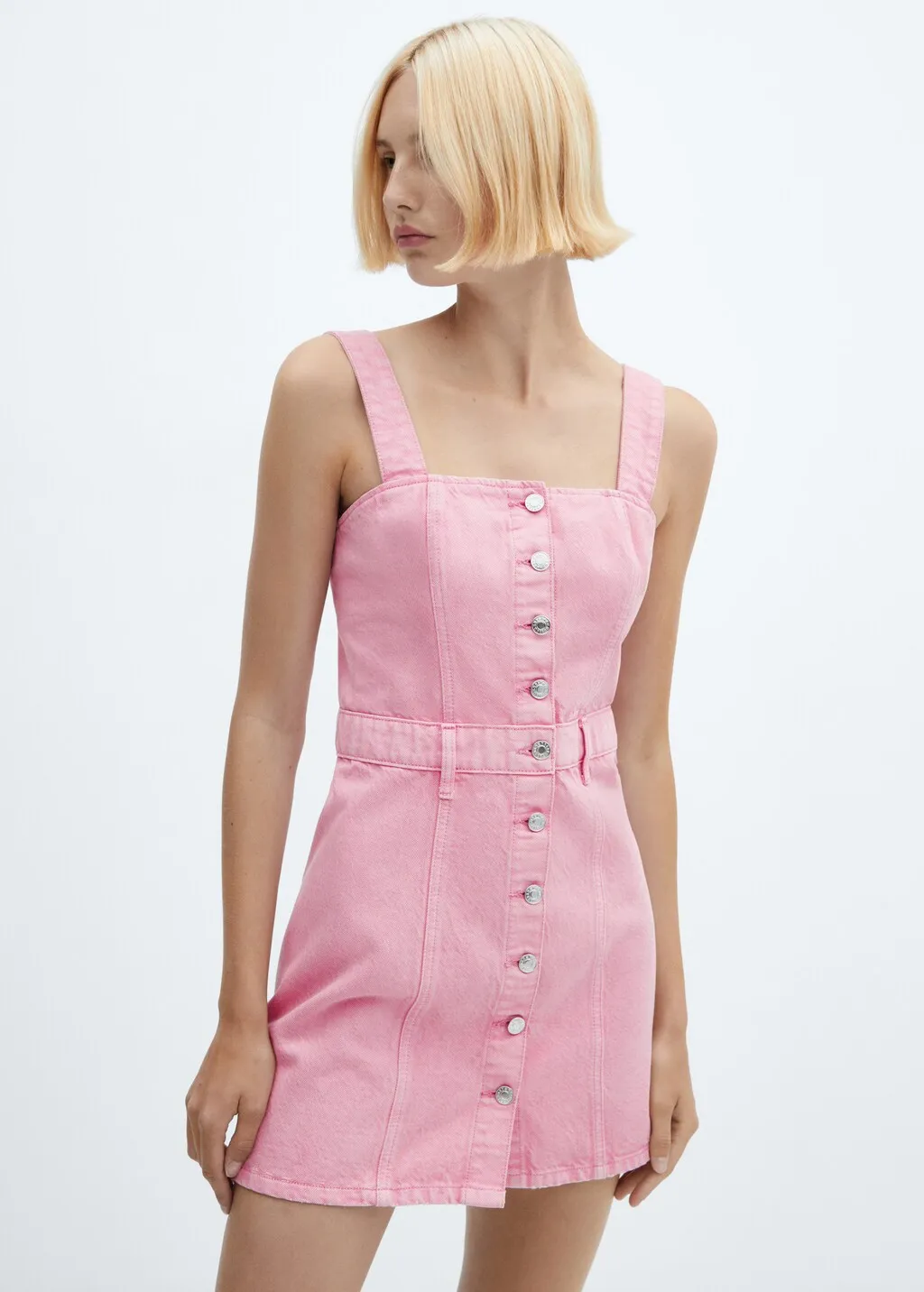 Vestito denim bottoni