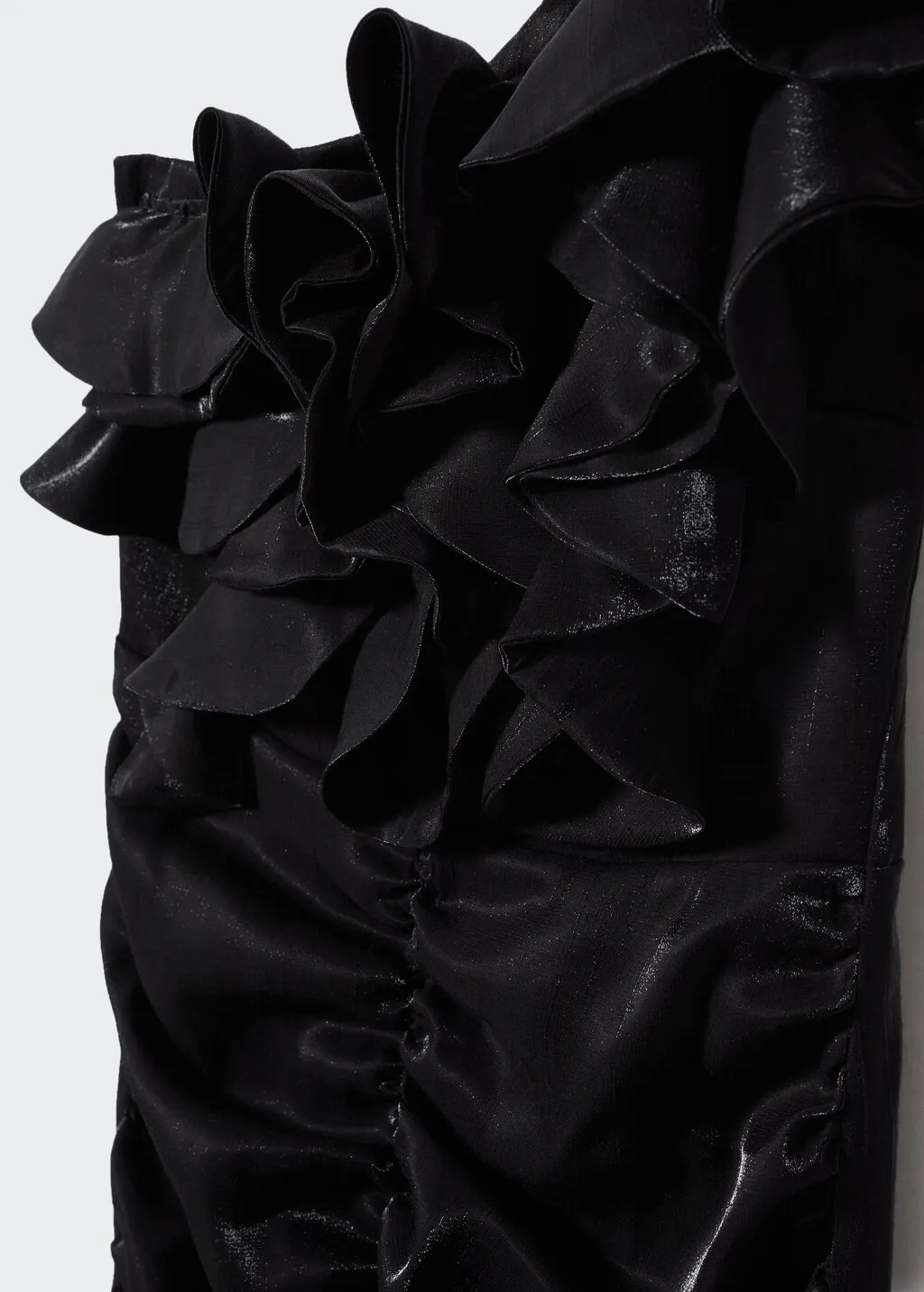 Vestito drappeggiato volant