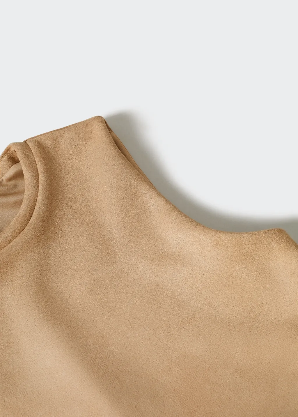 Vestito dritto scamosciato