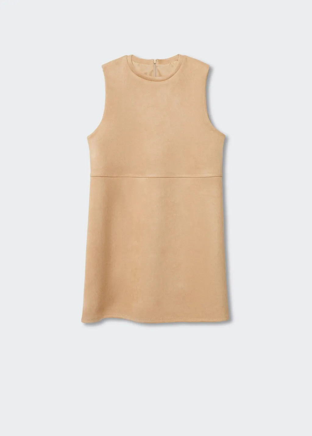 Vestito dritto scamosciato