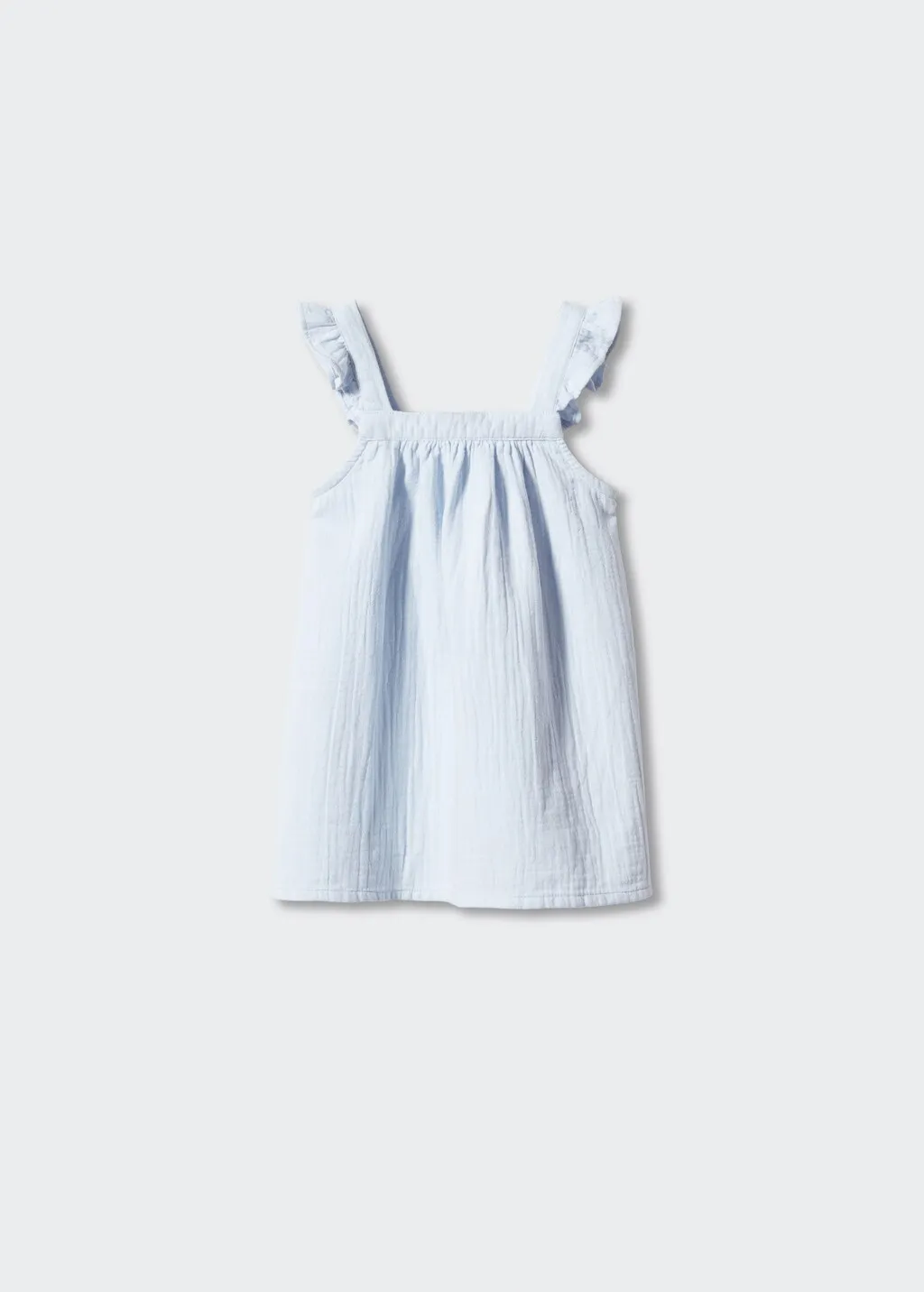 Vestito increspato spallini