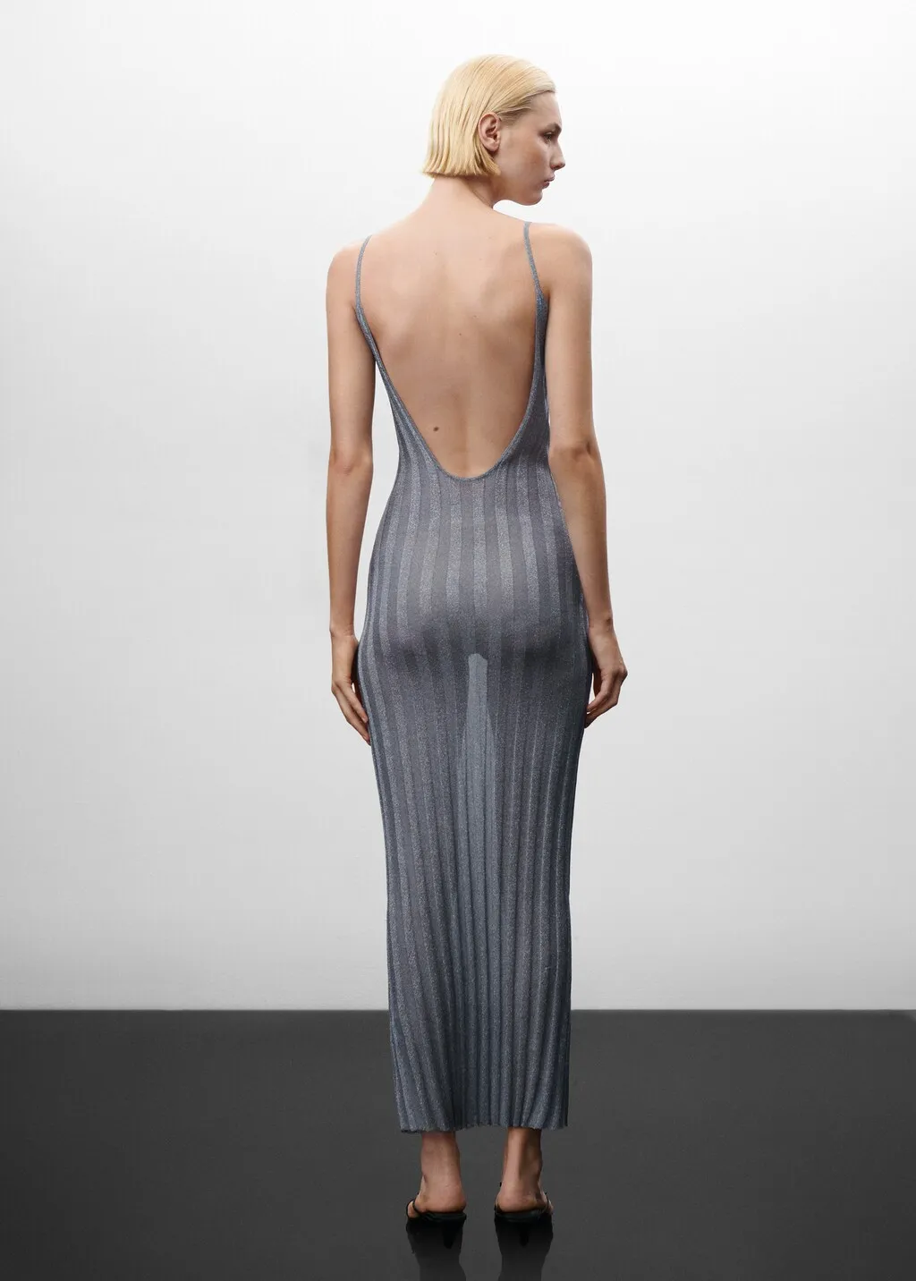 Vestito lurex schiena scoperta