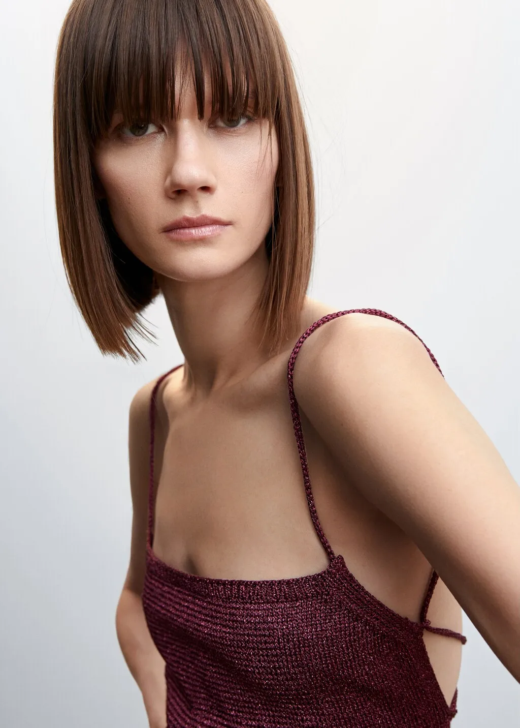 Vestito lurex spacco