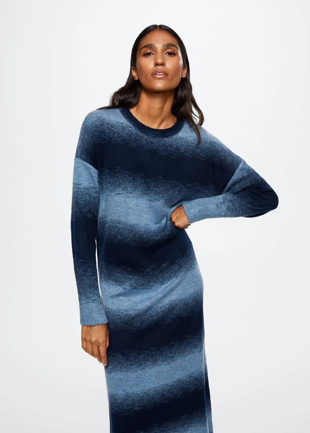 Vestito maglia righe