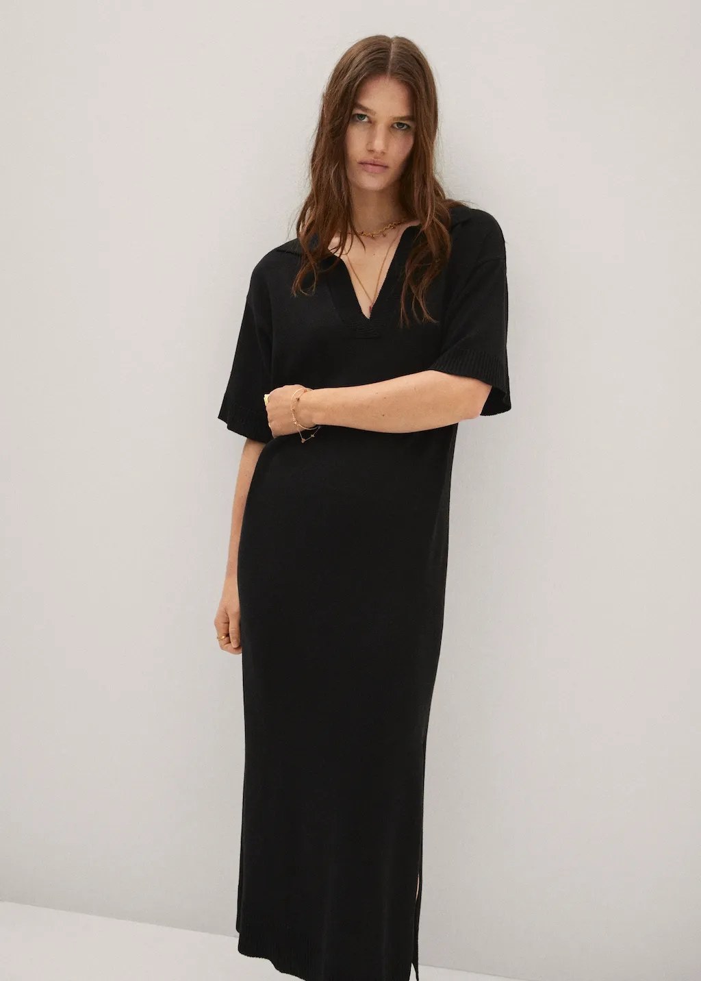 Vestito maglia spacchi