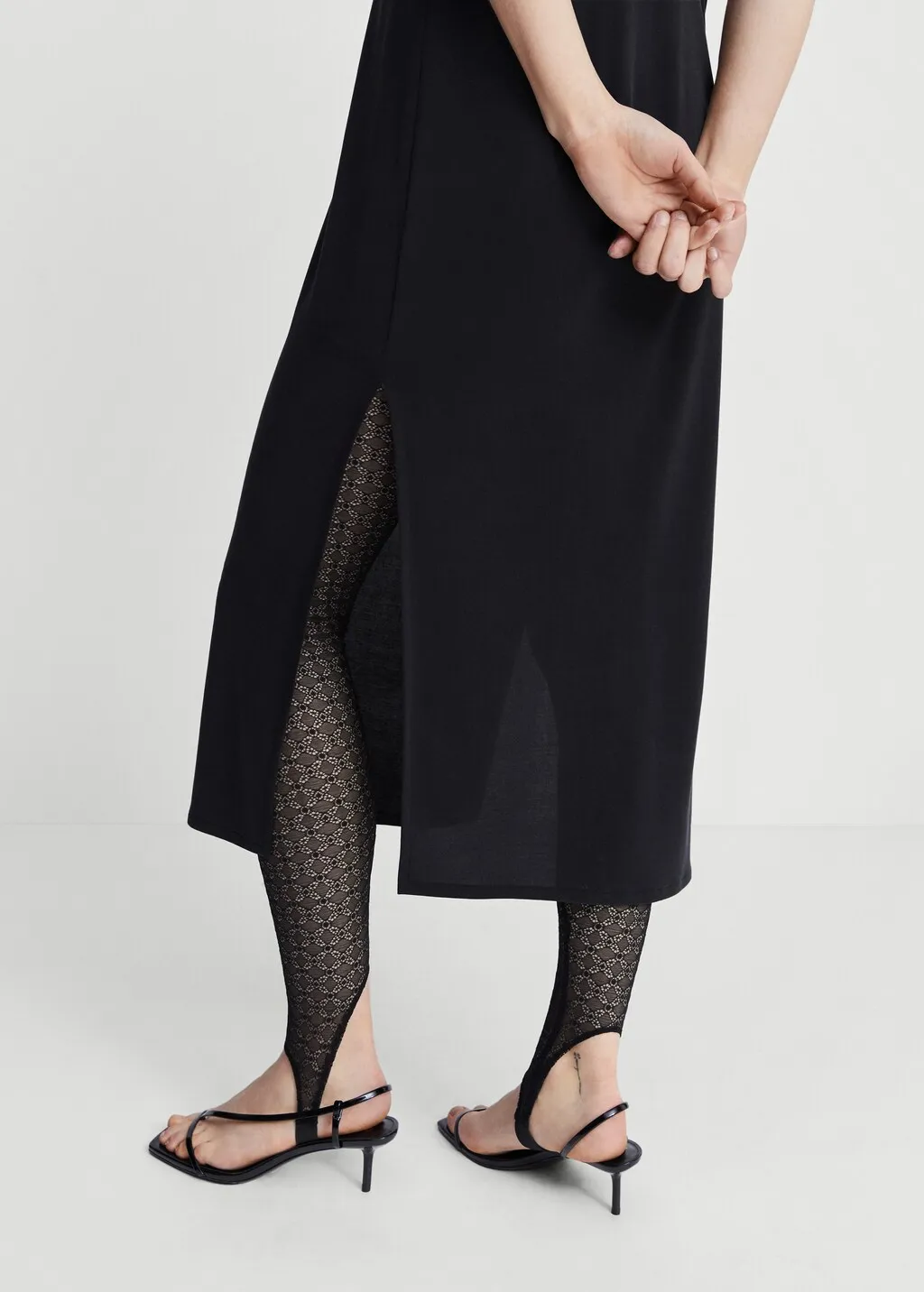 Vestito modal spacchi