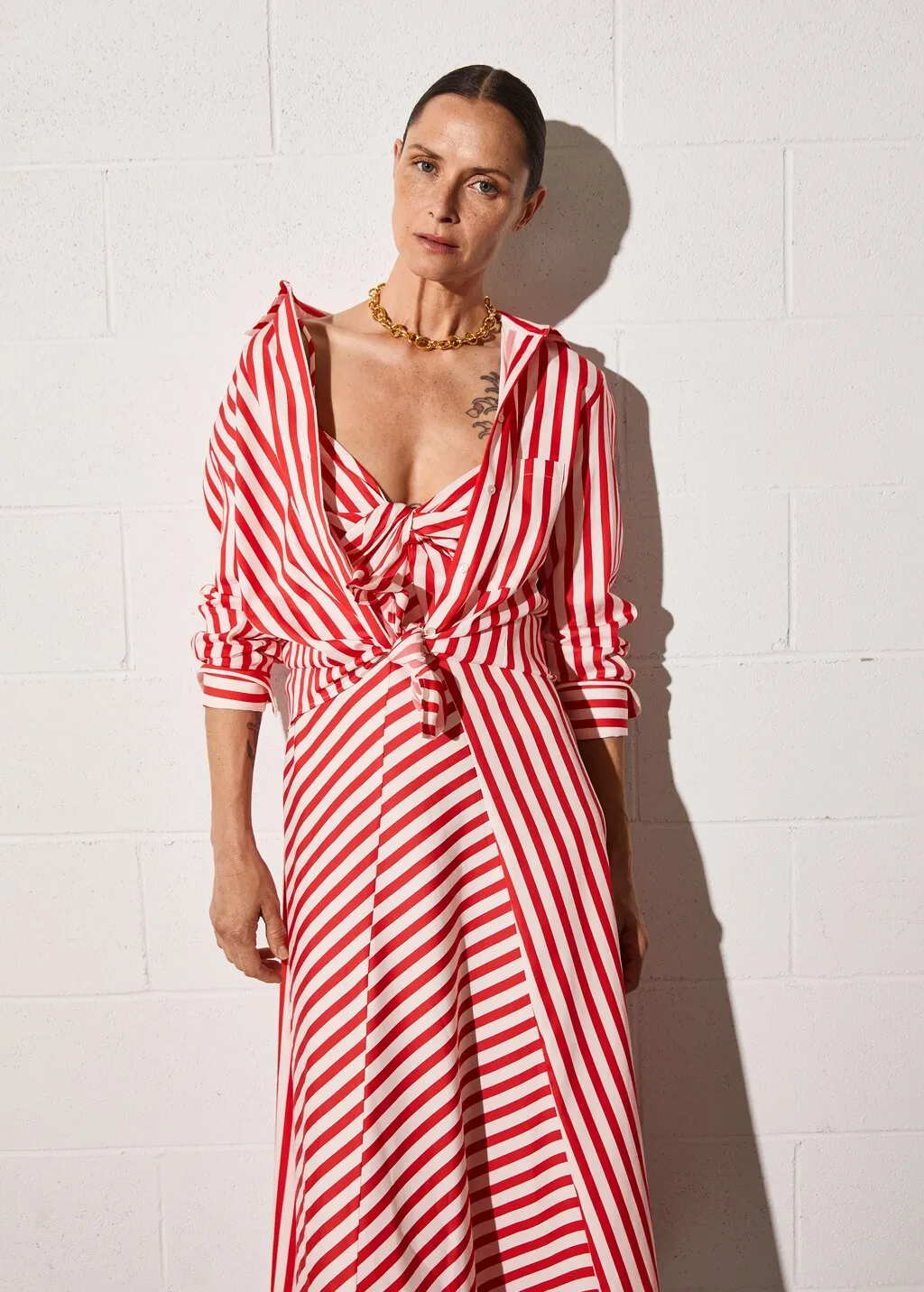 Vestito righe cotone