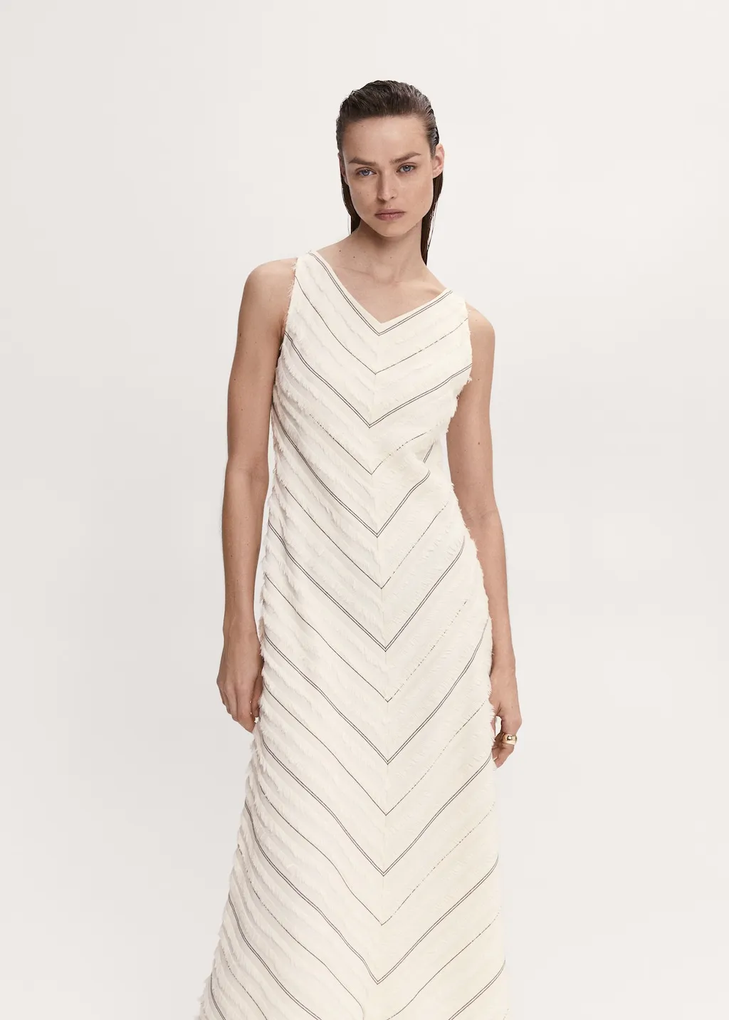 Vestito righe svasato