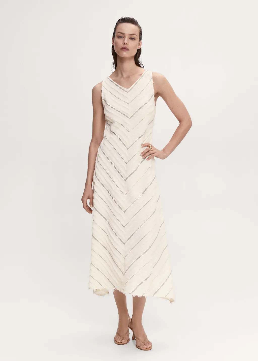Vestito righe svasato