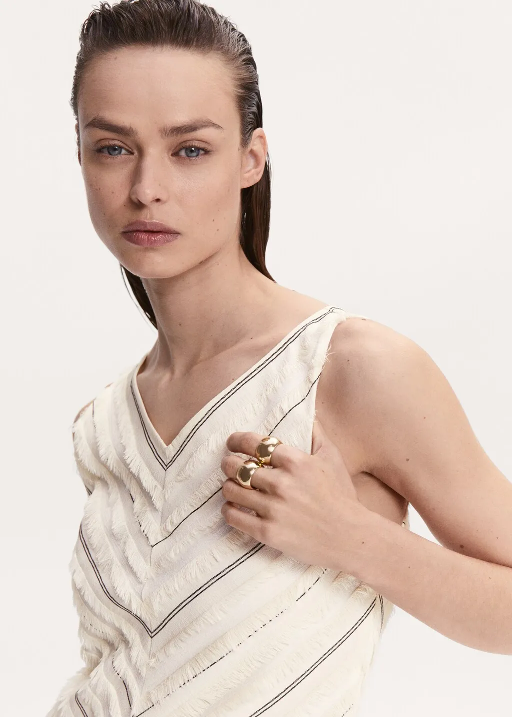 Vestito righe svasato