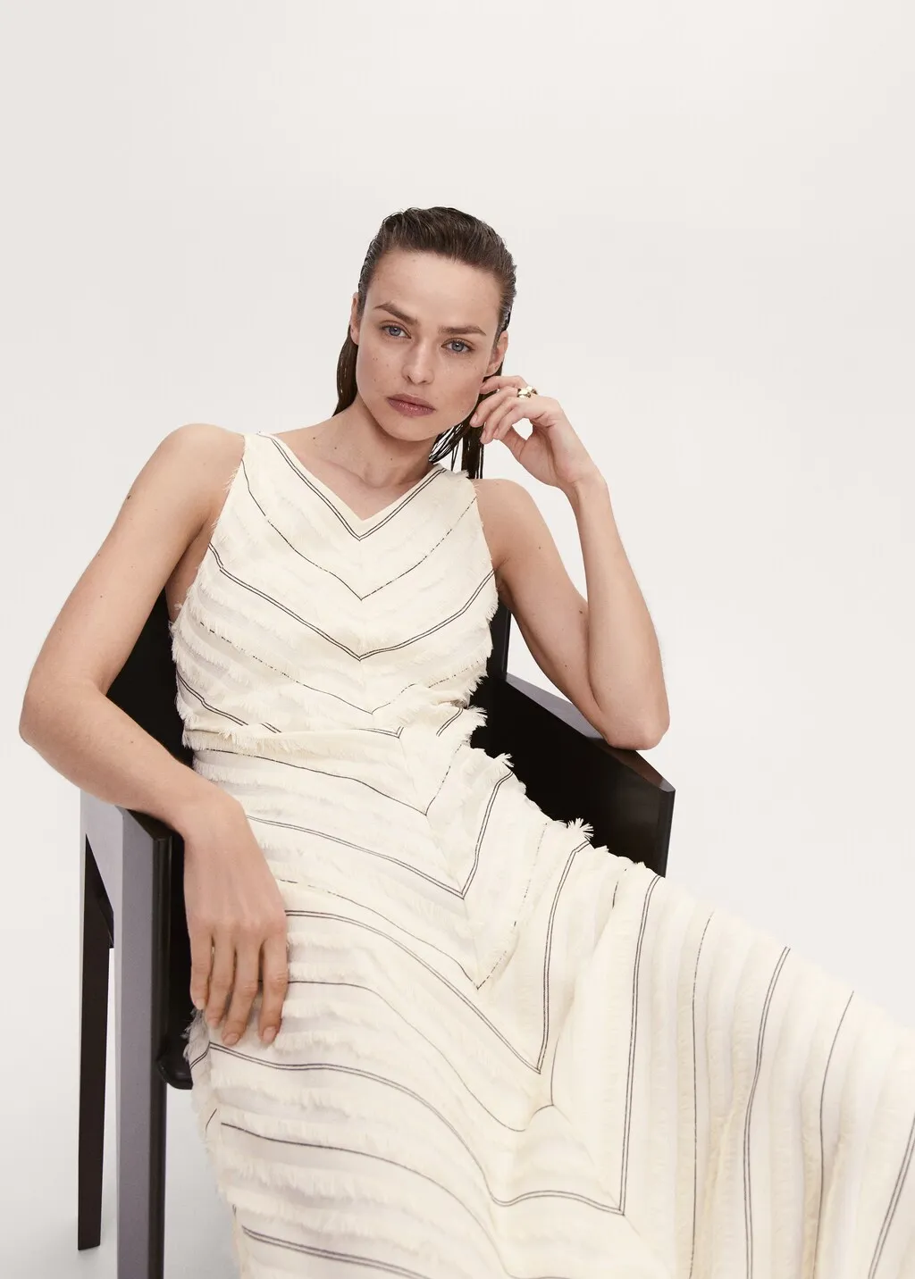 Vestito righe svasato