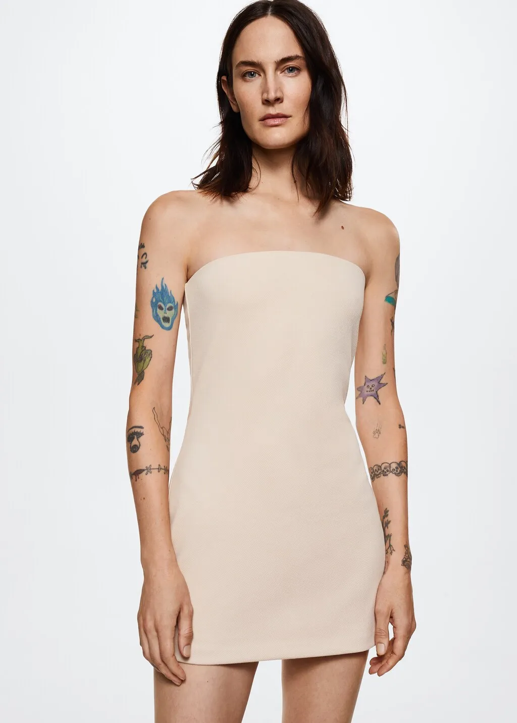 Vestito senza spallini
