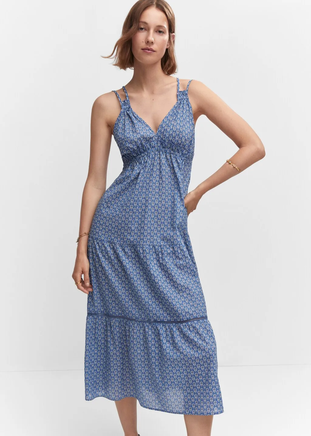 Vestito stampato scampanato