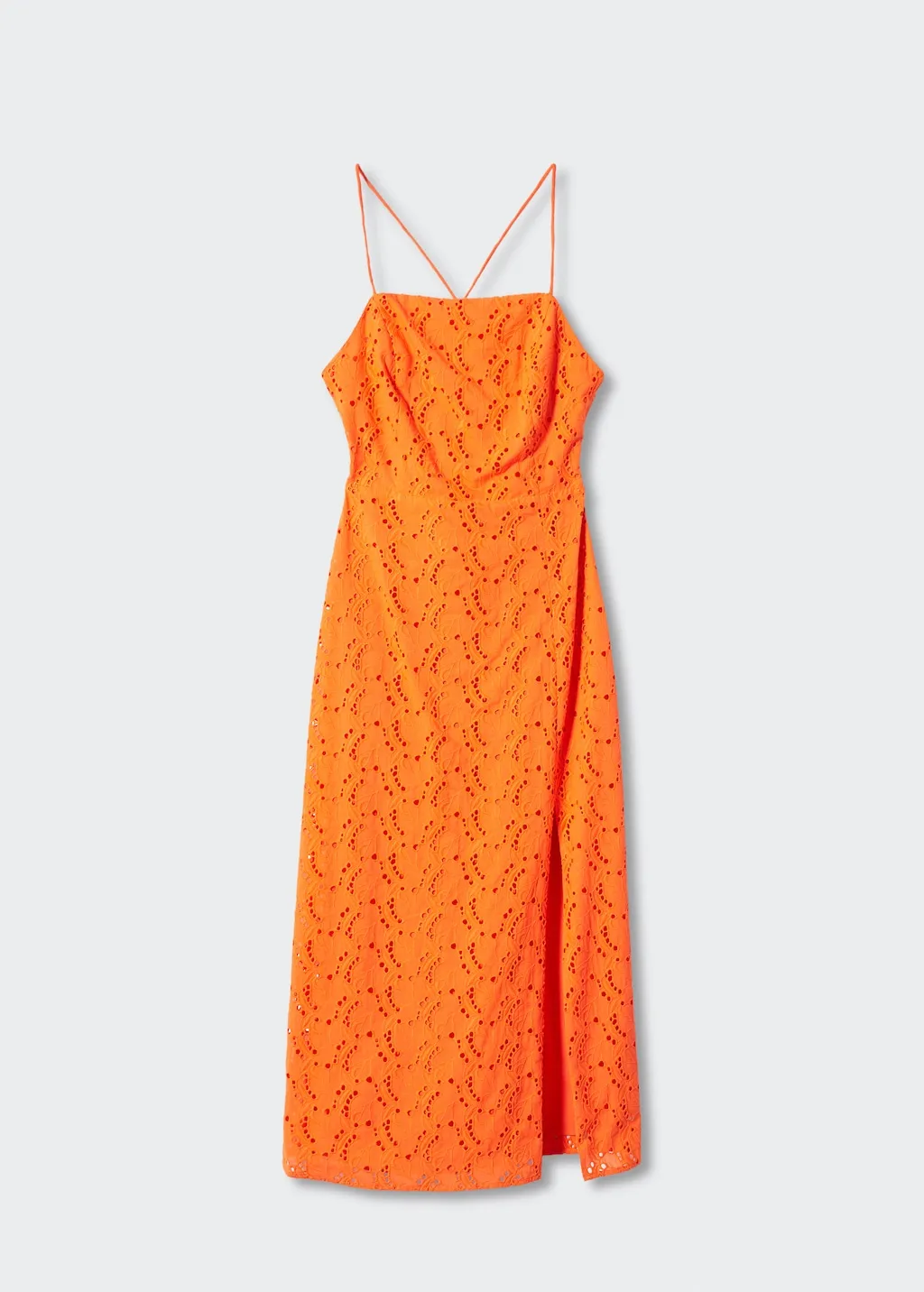 Vestito traforato spacco