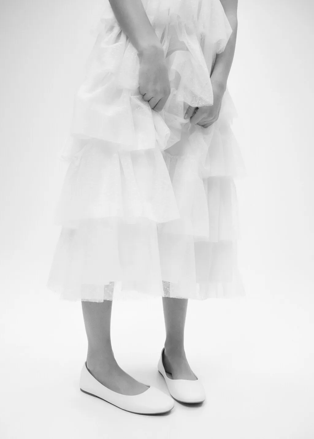 Vestito tulle volant