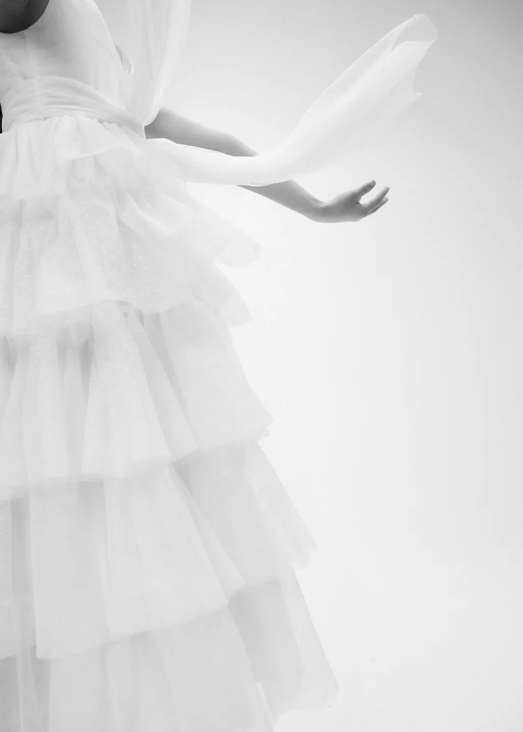 Vestito tulle volant