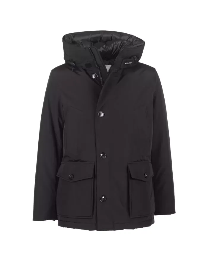 WOOLRICH Giaccone uomo con  cappuccio Black