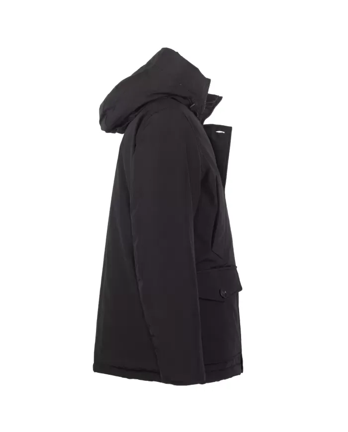 WOOLRICH Giaccone uomo con  cappuccio Black