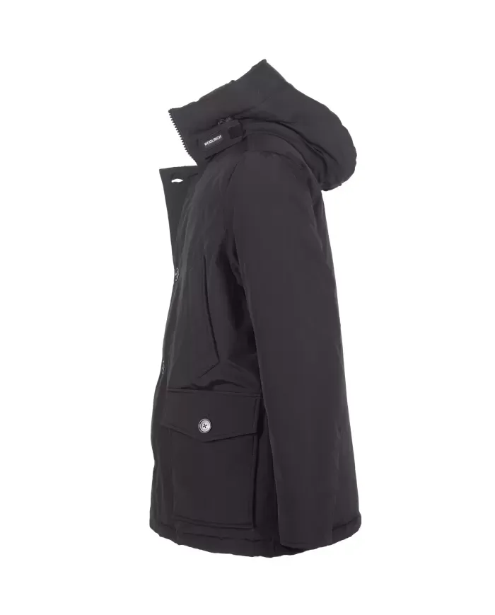 WOOLRICH Giaccone uomo con  cappuccio Black