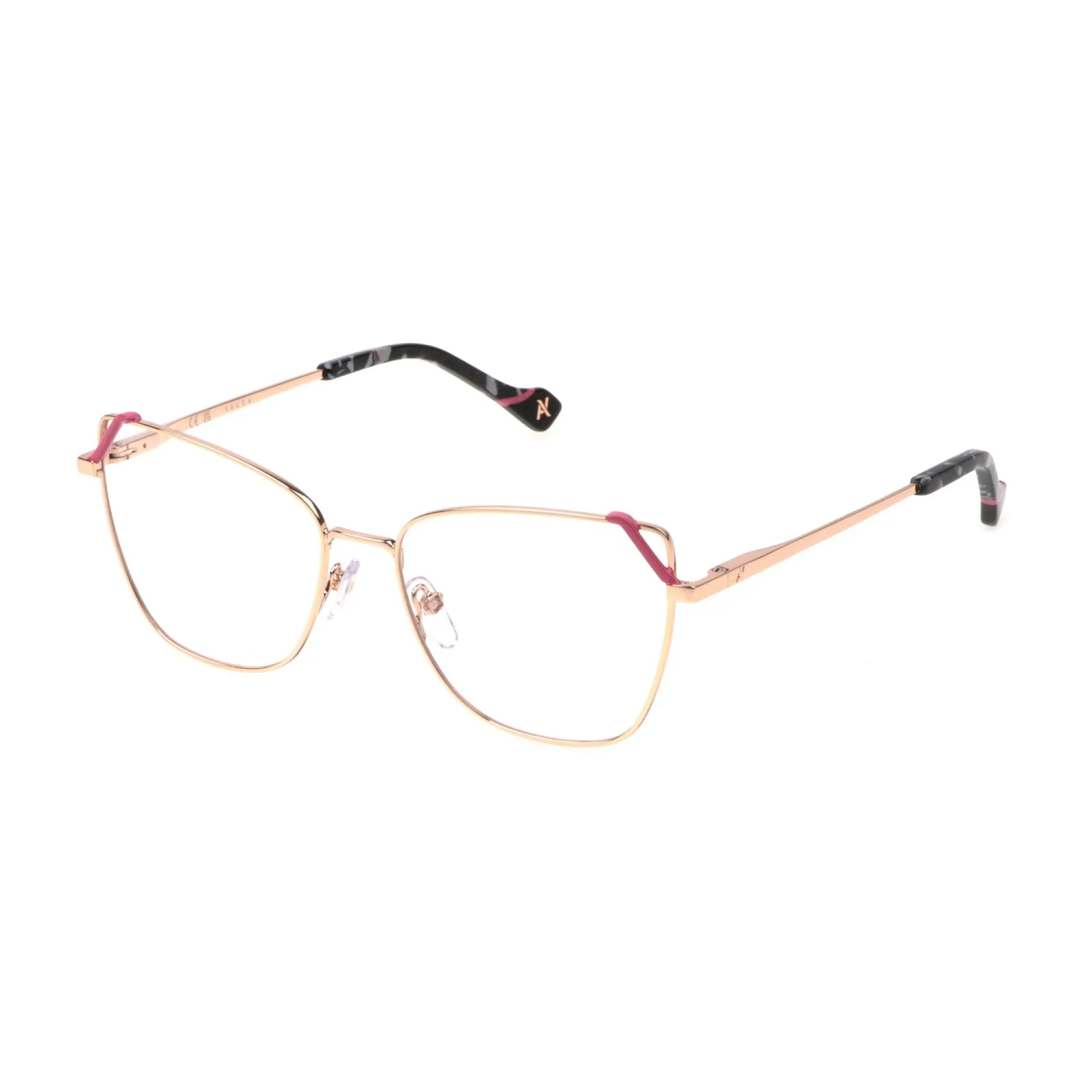   Yalea VYA138 - 033M Parti Lucide Color Oro Rosa | Occhiale Da Vista Donna 