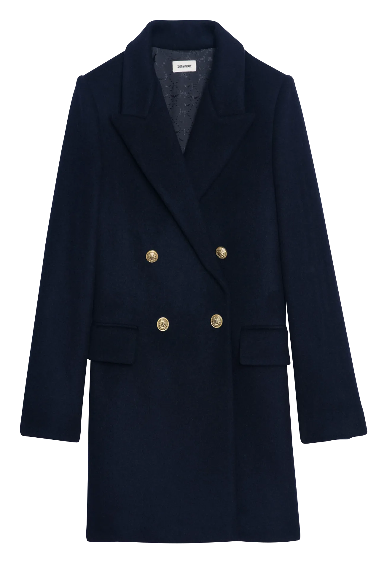  ZADIG&VOLTAIRE   MIEW - Cappotto lunghezza media in lana mélange Constant | Blu