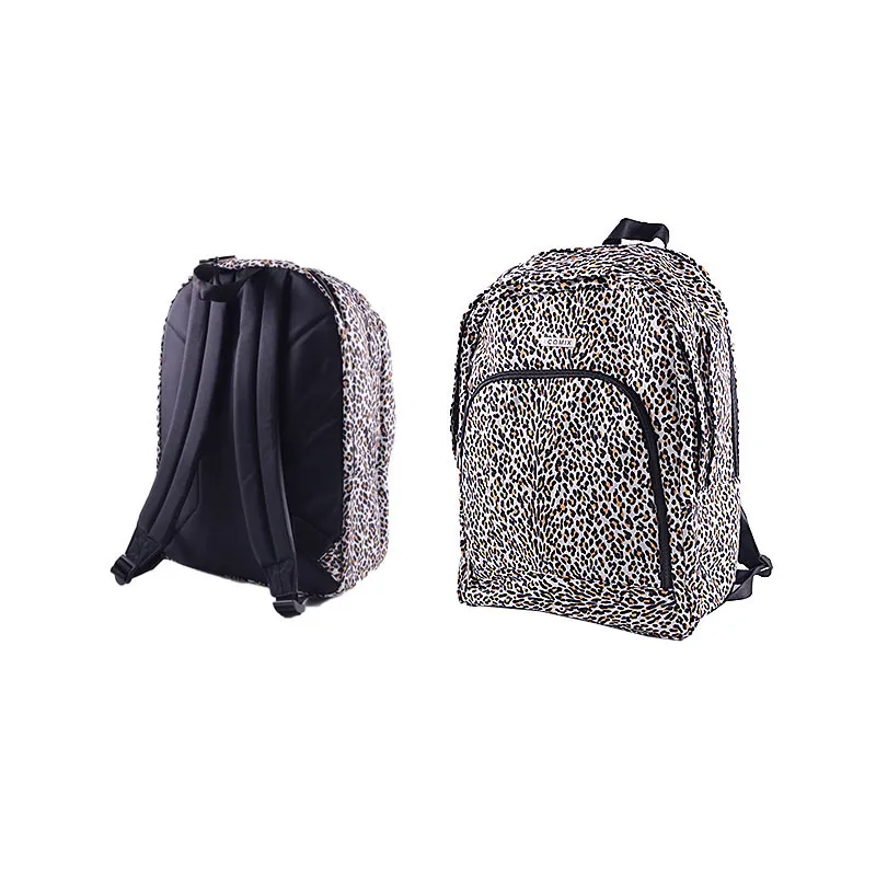 ZAINO ORGANIZZATO COMIX ALLOVER LEOPARD 42X32X15CM.ZAINO SCUOLA COMIX 3 ZIP + 2 TASCHE CON ZIP DA PANINI SCUOLA ITALY
