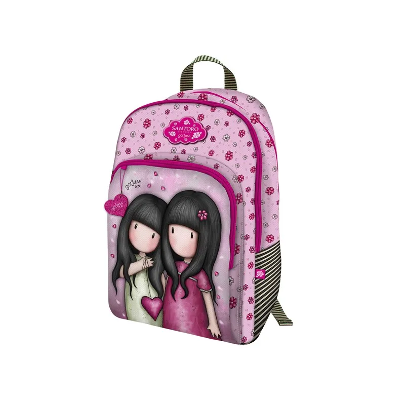 ZAINO SCUOLA ORGANIZZATO 3 CERNIERE YOU CAN HAVE MINE GORJUSS SANTORO LONDON 28X44X14CM DISTRIB.DA SANTORO ITALIA MILANO