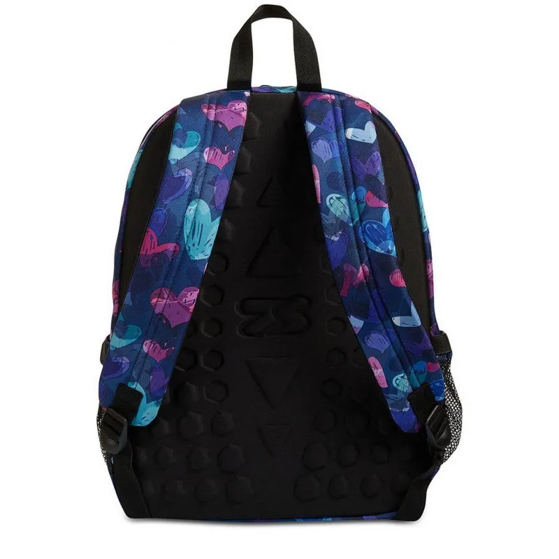 ZAINO SEVEN FREETHINK GIRL ZAINO SCUOLA ORGANIZZATO CUORICINI COLOR 44X33X20CM 2 ZIP +USB PLUG SEVEN ITALY GARANZ.4 ANNI